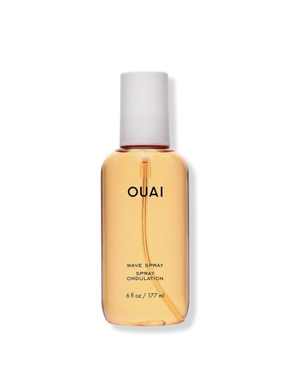OUAI Wave Spray Beach Texture Mist — Amber Bottle with White Cap